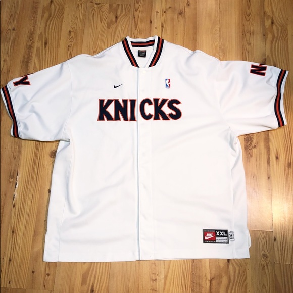 knicks throwback warm up jacket